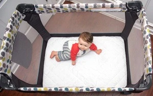 Comfy and soft fitted crib protector hypoallergenic foldable mattress