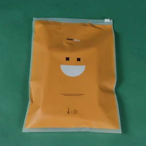 Compostable White packaging Custom Ziplock Zip Flexible Plastic Bedding Clothes Packing Slide Clear Zipper Bag