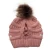 Import Cowinner Cross Ponytail Messy Bun Pom Pom Hat Cable Knit Beanie Warm Winter Hat With Buttons for Women from China