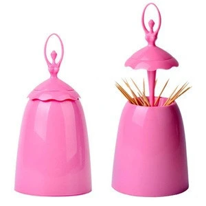 Creative Dream Ballet Dancer Toothpick Bottle for Home Decor Lovely Toothpick Holder/ Storage Box
