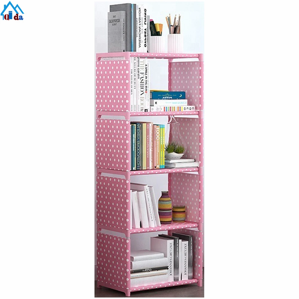 Creative Fabric Shelf Storage Bookcase Shelf Bookrack Strengthen Cabinets Kids Racks Display Stand Home Supplies
