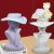 Import Creative Light Luxury Character Sculpture Decoration Resin Crafts Hat Girl Head Figurines Vase from China