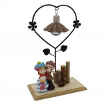 Creative lovers small night lights wrought iron jewelry resin crafts valentine's day gifts