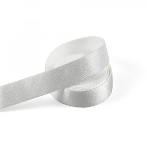 Custom 18mm knit bra strap wide band flat lurex elastic webbing tape