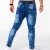 Import custom blue denim jean track pants mens man jeans men cargo plus size pants from China