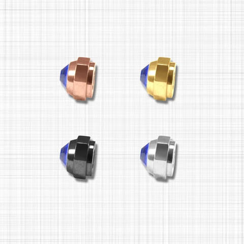 Custom Crown 5.5mm Octagonal Watch Crown Stick Blue PP Diamond Stainless Steel Waterproof Crown