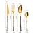 Import Custom Design Eco friendly Stainless Steel Spoon Knife and Fork Golden Tableware Cutlery Set from China