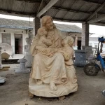 Custom designed hand carved unique marble Jesus statue