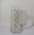 Import custom gold logo hand blown glass water pitcher with handle from China