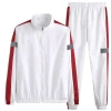 Custom logo mens sportswear large size loose zipper jacket running jogging fitness exercise leisure suit sports suit
