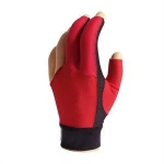 Custom Logo Pool Accessories Three Fingers Wear Resistant Shooter Pool Cue Stick Snooker Billiards Gloves