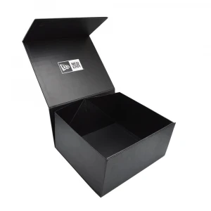 Custom logo printed empty foldable magnetic luxury leather shoes box