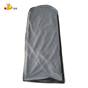 Custom Luxury Side Zipper Dress Garment Bag Mesh Organza Garment Cover Bag
