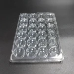 Custom plastic PET transparent clamshell blister for chocolate truffle PET clamshell blister packaging with low cost