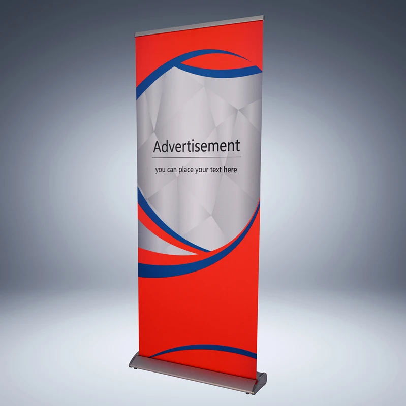 custom retractable roll up banner stand scrolling roll up projector screen