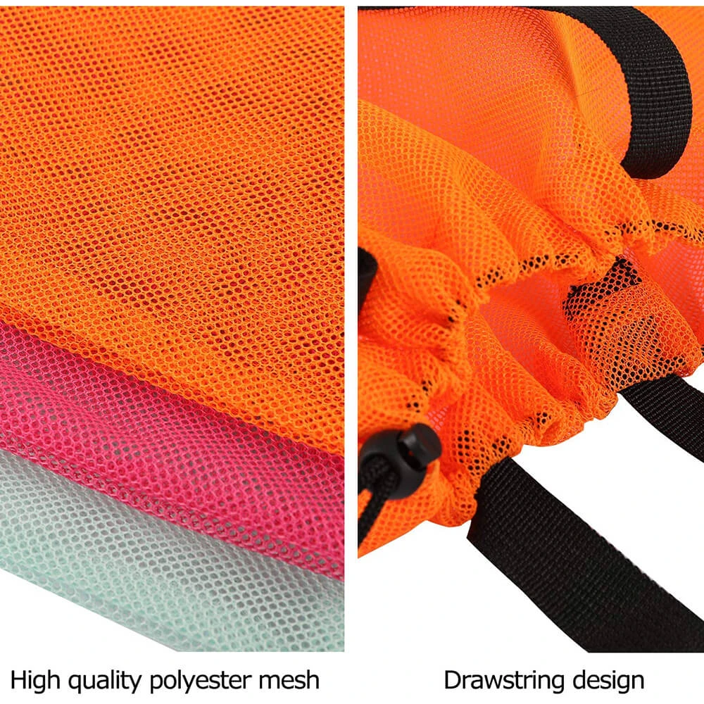 Custom Reusable Print Logo Nylon Mesh Large Organza Beach Tote Shopping Bag