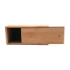 custom square pine wooden box with sliding cover sliding chest