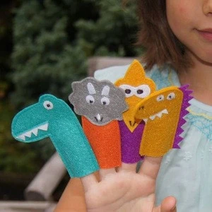 Custom wholesale dog elephant finger puppets stuffed toys