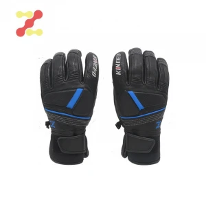 Custom winter windproof touch screen leather snowboard motorcycle warm glove
