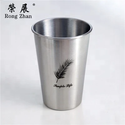 Customize logo 304 stainless steel cold drink cup bar wine cup
