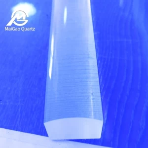 Customize Polished Clear Quartz Glass Semi-circle Profile Bar Quartz Rod