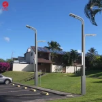 Customized 5M 6M Outdoor LED Street Light Pole Super Bright IP65 Waterproof Street Lights