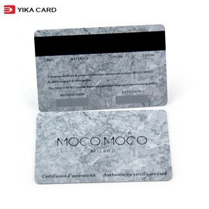 Customized cr80 plastic pvc card with magnetic stripe barcode