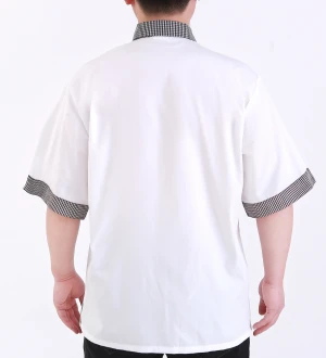 Customized Fine plain Chef coat Chef Uniforms Chef Jackets for Restaurant & Bar Polyester / Cotton for Unisex yarn dyed