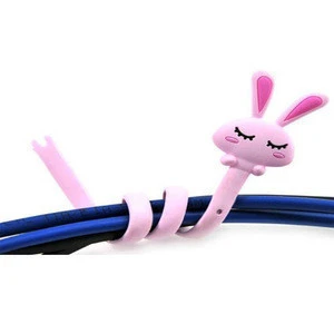 Cute Usb Wrap Animal Fashion Colorful organiser Earphone Headphone Silicone Cable Winder