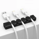 Desktop wall charging cable storage holder can washed silicone usb Cable Winders Holder Clip Organizer