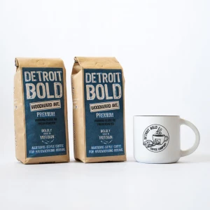 Detroit Bold Coffee Woodward Avenue Blend 16 oz Whole Bean Long Shelf Life, Roasted Fresh