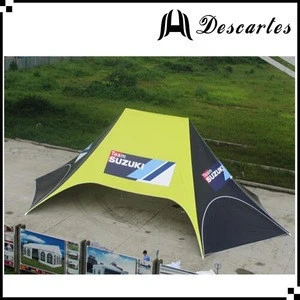 Digital printing double pole trade show tents/ commercial double star tents with full panels
