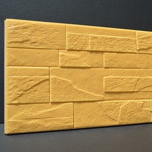 DIY environmental protection waterproof self-adhesive XPE material 3D rilievo foam Cultural Stone  for bar wallpaper or hotel