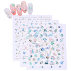 DIY Nail Stickers With  Colorful Designs Easy To use Decoration Stickers For Nail Art Of Different Shapes Beautify Nail Tool