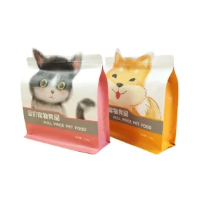 Dog Food Bag Cat Litter Stand Up Pouch Seal Flat Custom Biodegradable Pet Food Plastic Bag