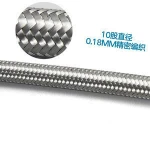 Double-lock flexible braided plumbing hose