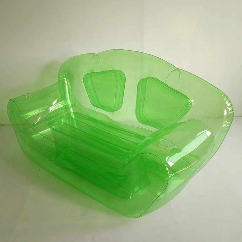 Double seats PVC transparent inflatable sofa couch