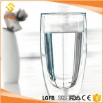 Double Wall Glass Insulating Mug Heat Resistant Cup Infusing Coffee Milk Scented Tea Drinkware Cup With Lid