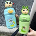 Double Wall Stainless Steel Thermos Flask Kids Christmas Gift with Shin-Chan Cartoon Doll 304 Modern Design Hot & Cold Features