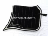 Dressage Saddle Pad Black, Quilted with rhinestones
