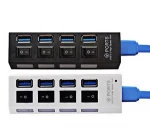 EASYIDEA USB HUB 3.0 4/7 Ports Portable Micro USB 3.0 HUB Splitter With Power Adapter For PC High Speed 5Gbps USB Splitter HUB