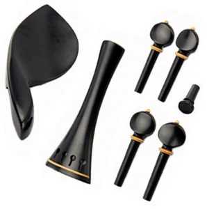 Ebony 4/4 Violin Accessories Kit For Violin Stringed Instrument Accessories 7pcs/set