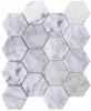 Ebro most popular hexagon carrara natural marble stone mosaic tiles