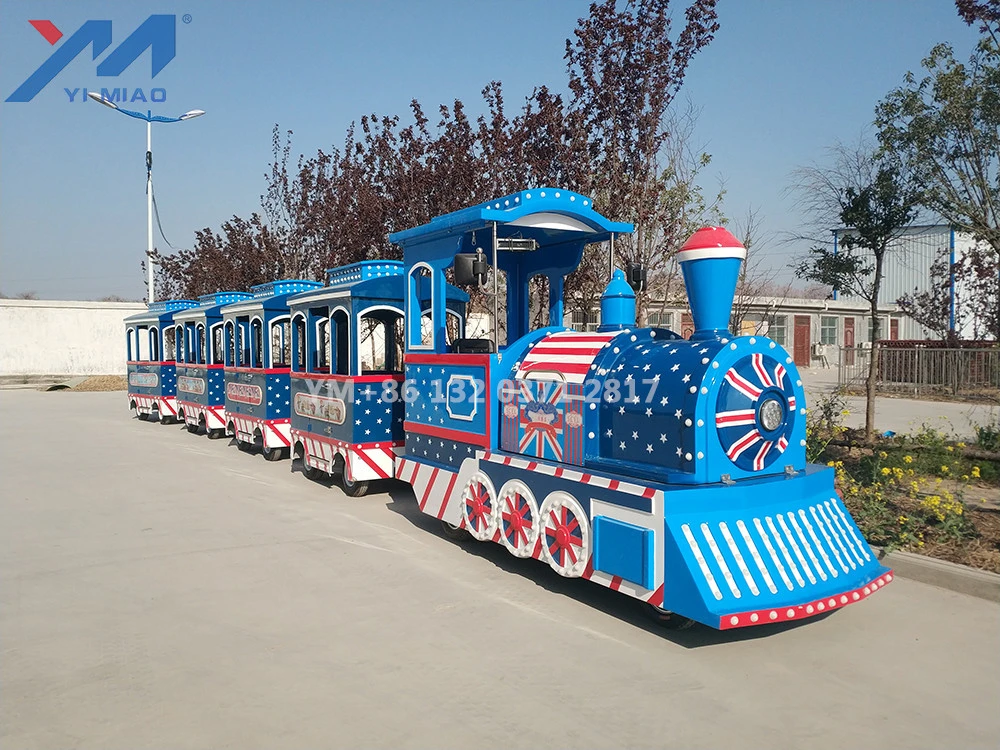 Electric tourist train  locomotive  zhengzhou henan factory   mini express backyard train sets for amusement park