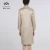 Elegant Women Homewear Silk Cotton Long Sleeve Turn Down Collar Mini Dress with Buttons Front Fly