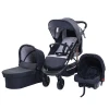 EN1888-2 European Standard Cheap Price Luxury 3 in 1 Baby Stroller with Carry Cot Car seat and Cup Holder