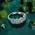 Import European and American 18k white gold artificial sapphire diamond ring exquisite row ring 925 silver bracelet female from China