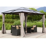 EVIA 3*3M Aluminum Luxury Outdoor Garden Gazebo Pergola