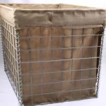 Explosion proof welded gabion wall for military engineering