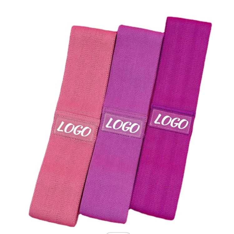 Fabric Yoga Non Slip Booty Belt Custom Workout Hip Loop Logo Cotton Cheetah Resistance Bands